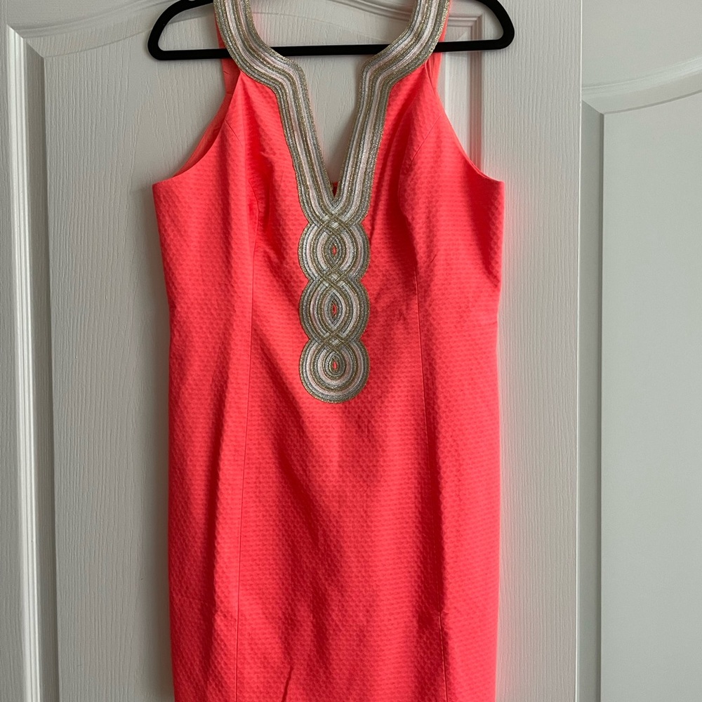 NWT Lilly Pulitzer Valle Shift Dress in Cayenne Coral